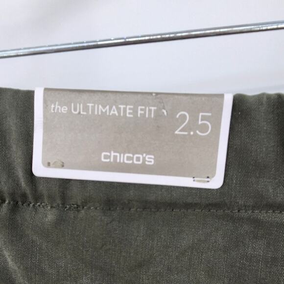 New NWT Chico's Soft Tencel Skimmer Pant In Evergreen Size 2.5 The Ultimate Fit - Picture 9 of 13